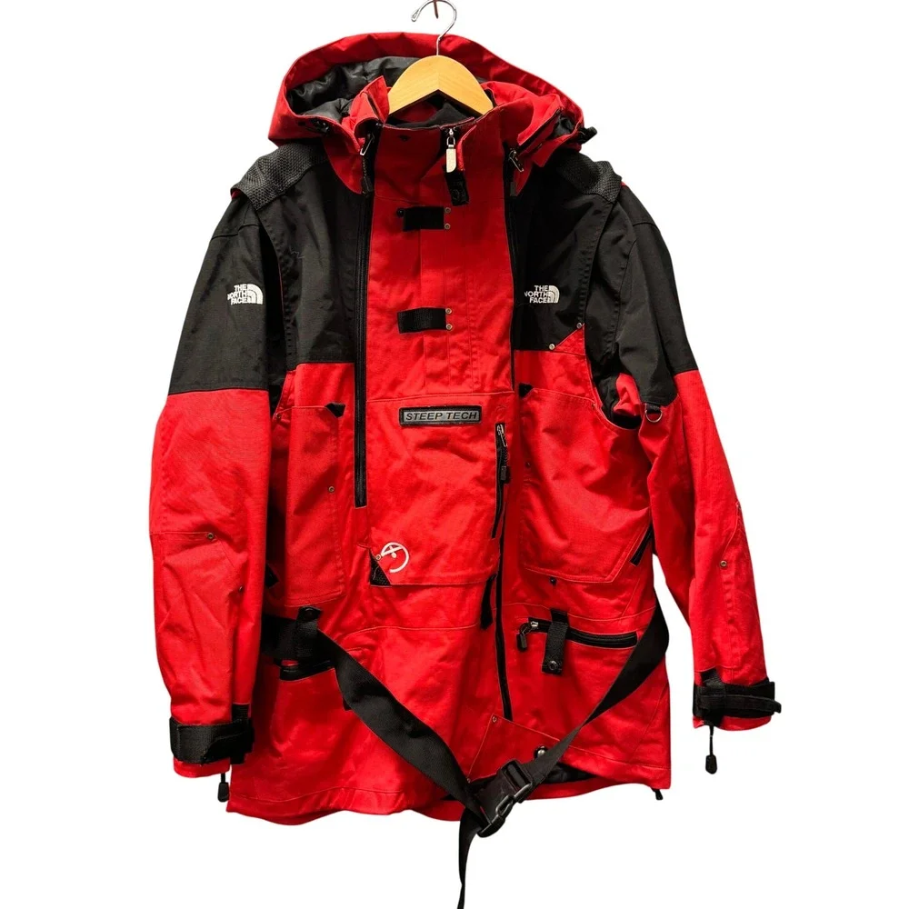 The North Face Apogee Jacket Mens L Steep Tech Red Ski Parka Scot Schmidt Hooded